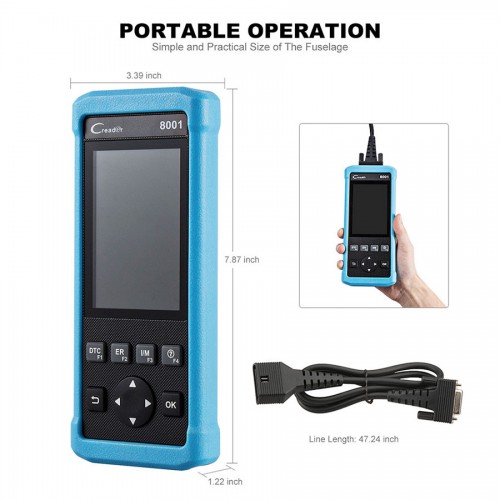 Nuovo Launch DIY Code Reader CReader 8001 CR8001 Full OBD2 Scanner with Oil Resets Service