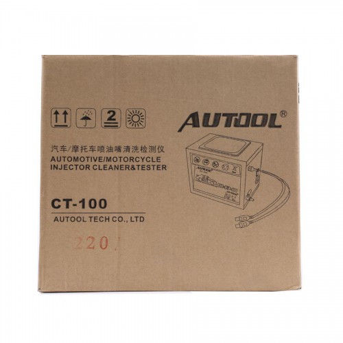 AUTOOL CT100 CT-100 Petrol Injector Ultrasonic Fuel Injector Cleaner Machine for Car Motorcycle 110V/220V Promo