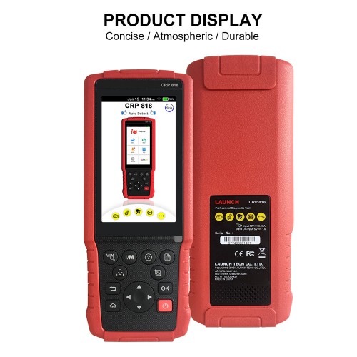 Launch CRP818 Full System OBD2 Diagnostic Tool for Oil Reset/TPMS/EPB/BMS/Injector Programming for European Models