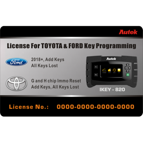 Nuova licenza Autek IKEY820 per Ford e Toyota 2018 （G e H chip）Programmazione chiave