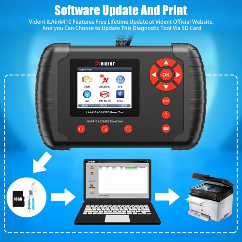 VIEDNT iLink410 Full System Scan tool ABS&SRS&SAS Reset Tool