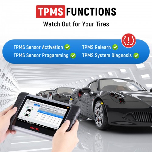 Autel MaxiCOM MK808TS Auto TPMS Relearn Tool Universal Tire Sensor Activation Pressure Monitor Reset Scanner Supporta Lingua Italiana