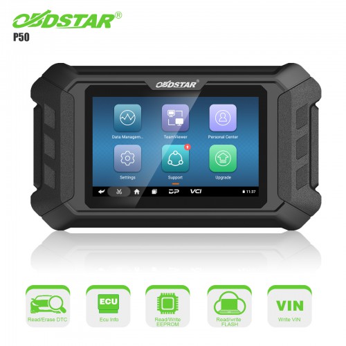 OBDSTAR P50 Airbag Reset Intelligent Airbag Reset Equipment Covers 86 Brands and Over 11600+ ECU Part No.