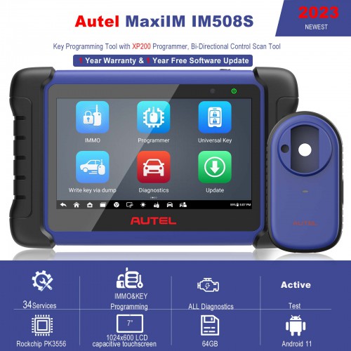 2024 Autel MaxiIM IM508S (Autel IM508 II) Key Programming Tool with 34 Special Services (2 Anni di Aggiornamento)
