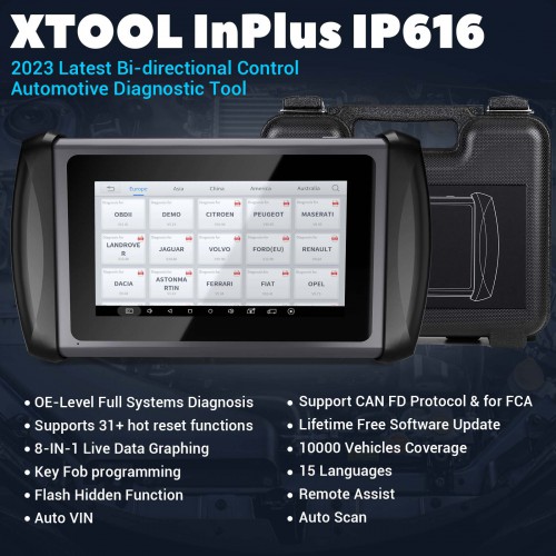 XTOOL InPlus IP616 OBD2 Strumenti Diagnostici Automobilistici per Auto con 31 Servizio di Reset Programmatore chiave automatica Aggiornamento Gratuito