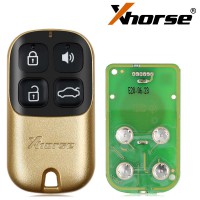 XHORSE XKXH02EN Universal Remote Key 4 Buttons for VVDI Key Tool Golden Style English Version