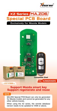 2024 XHORSE XZMZD6EN Special PCB Board Exclusively for Mazda Models 5 pezzi/Lot