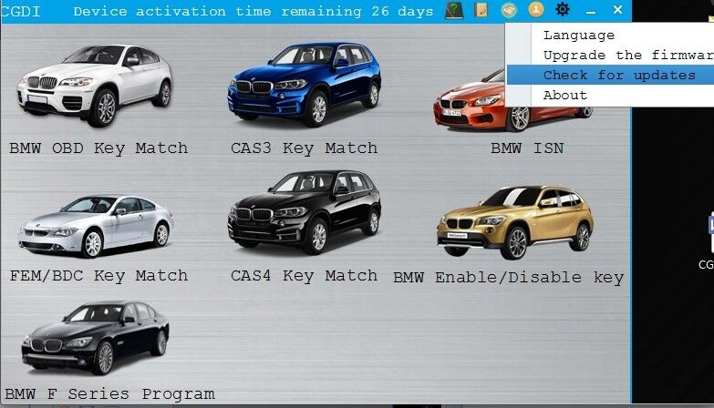 CGDI MSV80 BMW software display
