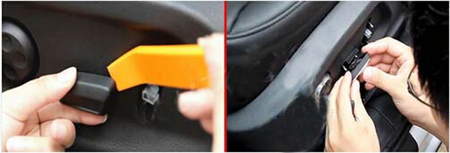 Chrome Car Seat Adjustment Switch Control Adjuster
