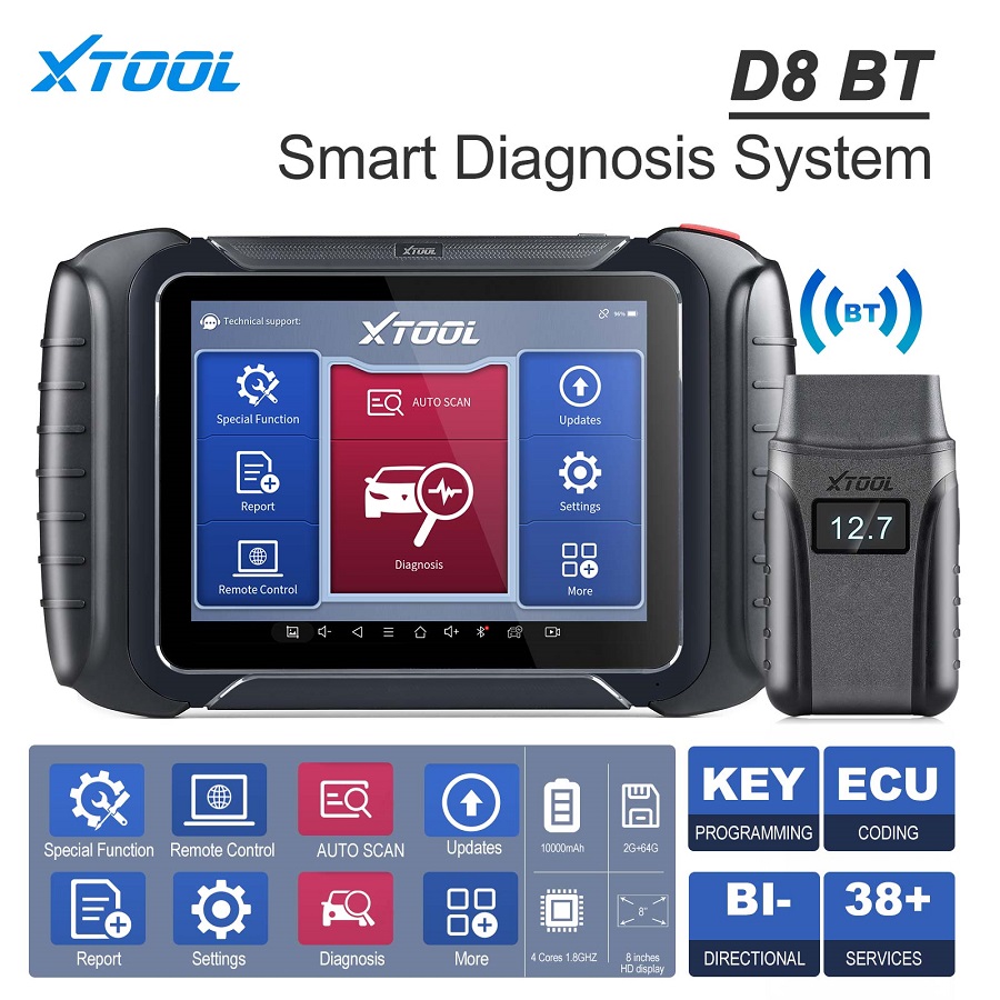 XTOOL D8BT Full System Diagnostic Tool