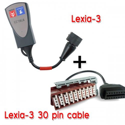 Lexia-3 Citroen Peugeot Diagnostic Plus Lexia-3 30 pin cable (square interface)