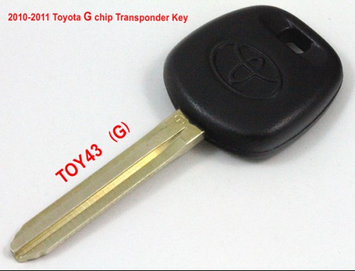 2010-2011 Toyot G Chip Transponder Key