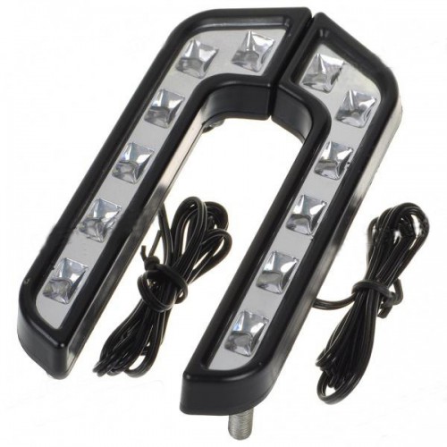 6 LED Car Truck Benz Style LED DRL Daytime Running Light Kit Lamp Bulb 10pc/lot