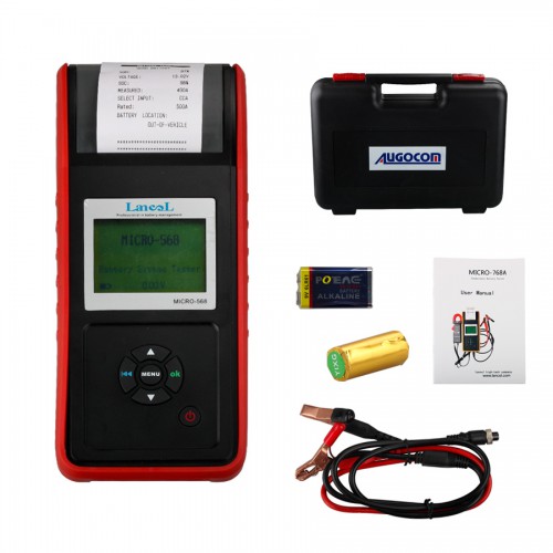 AUGOCOM MICRO-568 Battery Tester Battery Conductance & Electrical System Analyzer With Printer (One Year Warranty)