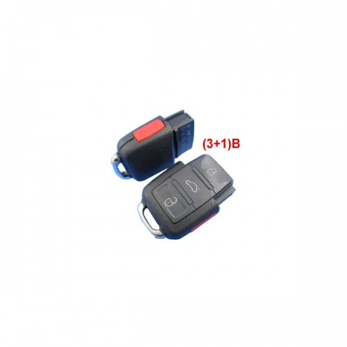 Remote Shell (3+1) Button for VW 10pcs/lot
