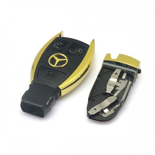 Waterproof Remote Shell 3 Buttons (Small Button with Light) for Mercedes-Benz