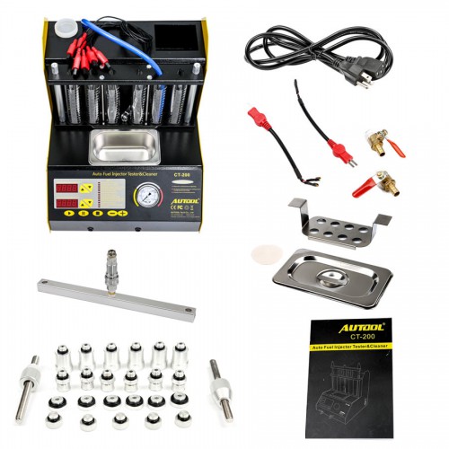 AUTOOL CT200 Ultrasonic Fuel Injector Cleaner & Tester Support 110V/220V with English Panel Promo