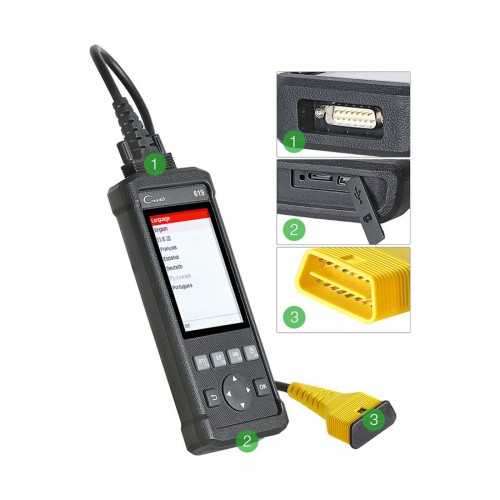 Launch Creader 619 Code Reader Full OBD2/EOBD Functions Support Data Record and Replay Diagnostic Scanner
