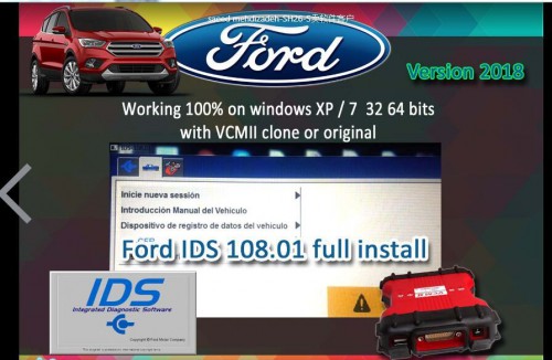 2018 Latest Ford VCM IDS V118.05 Full Software Support Multi-languages WIN XP/7 32 64Bits