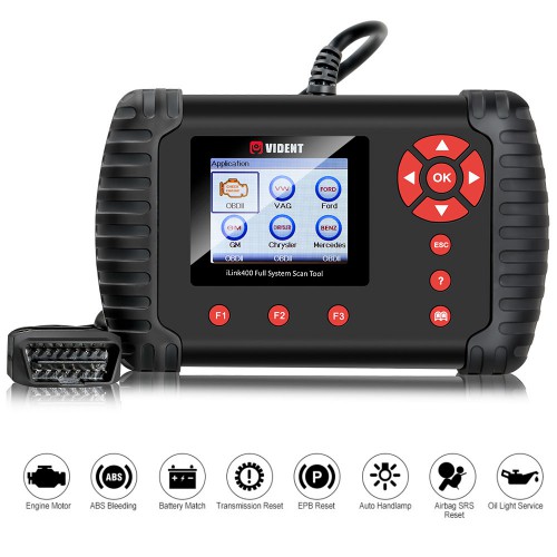 VIDENT iLink400 full system scan tool authorized with Fiat / Abarth / Alfa Romeo / Lancia software