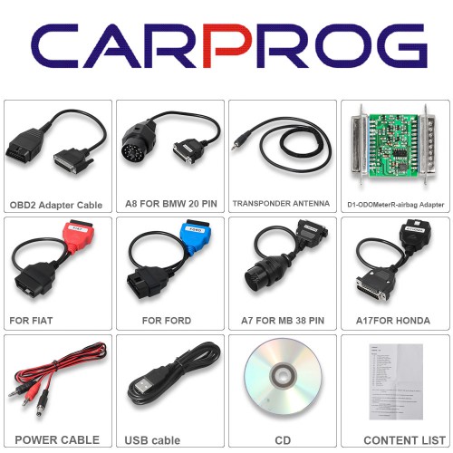 VXSCAN Carprog Full V10.93 Versione Online con Tutti gli 21 Adattatori che Includono Molto più Autorizzazione