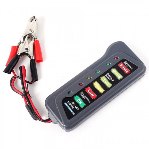 Tirol 12 Volt LED Battery and Alternator Tester  with 6 Led lights Display For Cars and Trucks
