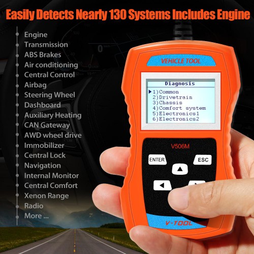V-A-G506M Code Reader Support TP-CAN and New UDS Protocol