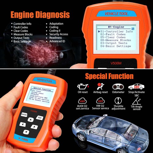 V-A-G506M Code Reader Support TP-CAN and New UDS Protocol