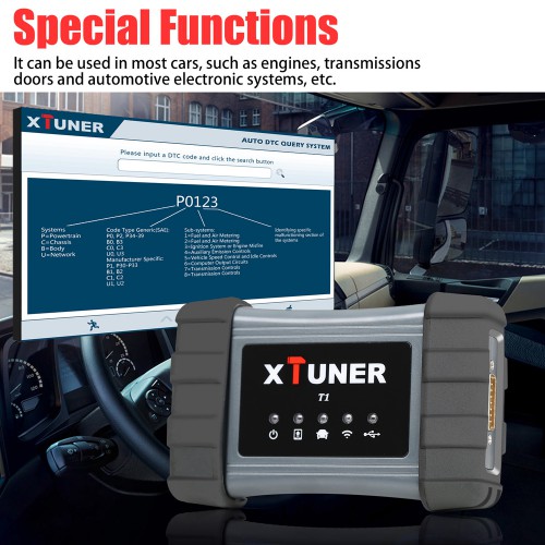 XTUNER T1 Heavy Duty Intelligent Diagnostic Tool with Special Function Supporta WIFI Promo