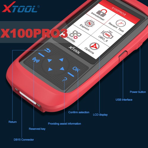 XTOOL X100 Pro 3 Programmatore di Chiavi Automatico Professionale Aggiunge EPB, ABS,TPS ripristino Funzioni Aggiornamento Gratuito a Vita