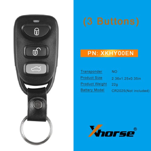 XHORSE VVDI2 Hyundai Type Universal Remote Key 3 Buttons 10pcs/lot