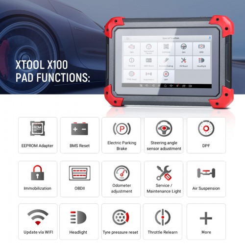 Nuovo OBD2 XTOOL X100 PAD Auto Chiave Programmatore con la Funzione di Ripristino dell'Olio e Regolazione del Contachilometri