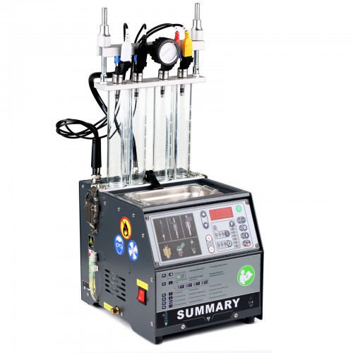 [4-Cylinder] Summary PowerJet GDI S4 Injector Cleaner & Tester Machine Kit Support for 110V/220V Petrol Vehicles Motorcycle