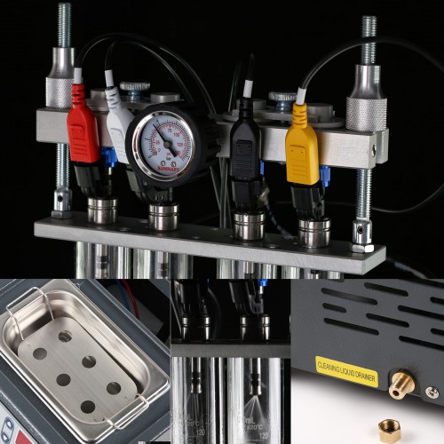[4-Cylinder] Summary PowerJet GDI S4 Injector Cleaner & Tester Machine Kit Support for 110V/220V Petrol Vehicles Motorcycle