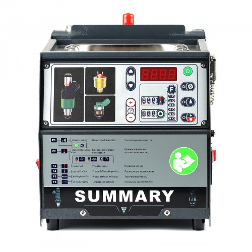 [4-Cylinder] Summary PowerJet Pro 240 Injector Cleaner & Tester Machine Kit Support for 110V/220V Petrol Vehicles Motorcycle