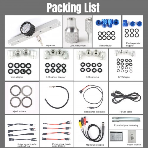 [4-Cylinder] Summary PowerJet GDI S4 Injector Cleaner & Tester Machine Kit Support for 110V/220V Petrol Vehicles Motorcycle