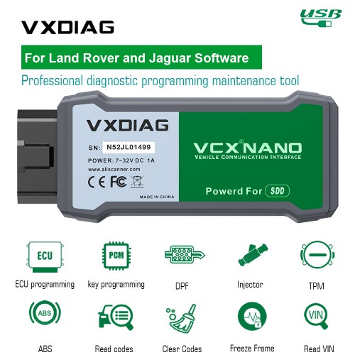 Nuovo VXDIAG VCX NANO for Land Rover and Jaguar Software V157