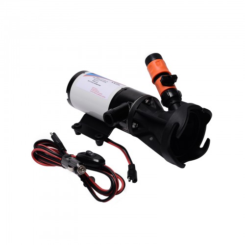 Portable 12V RV Sewage Pump, RV Waste Pump, Quick Release Sewage Pump with Fresh Water Rinse and Crushing Function, for Boat Marine RV Camper