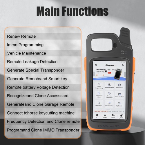2022 Piu Nuovo Xhorse VVDI Key Tool Max Pro With MINI OBD Tool Function Support Read Voltage and Leakage Current