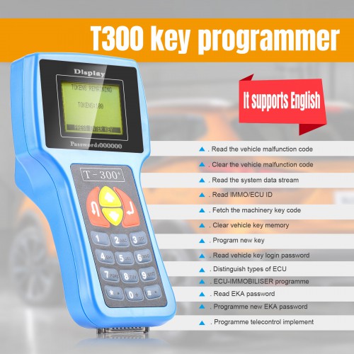 Ottimo T300 key programmer English V20.3 Blue spedizione veloce