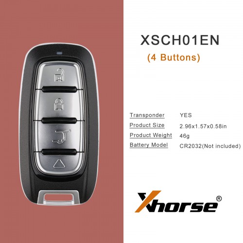 XHORSE XSCH01EN KE.LSL Style XM38 Universal Smart Key
