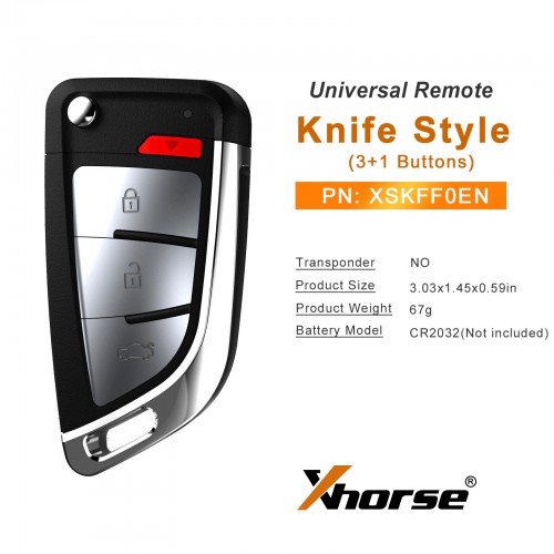 XHORSE XSKFF0EN Universal Remote Blade Shape Key 5pcs/lot