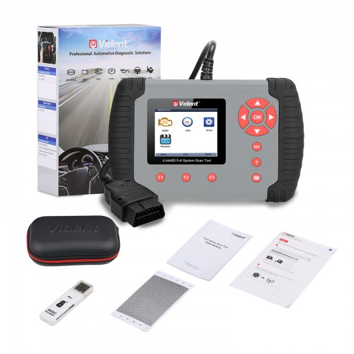 VIDENT iLink400 Full System Scan tool Support ABS/SRS/EPB//DPF Regeneration/Oil Reset Update Online (Single Maker)