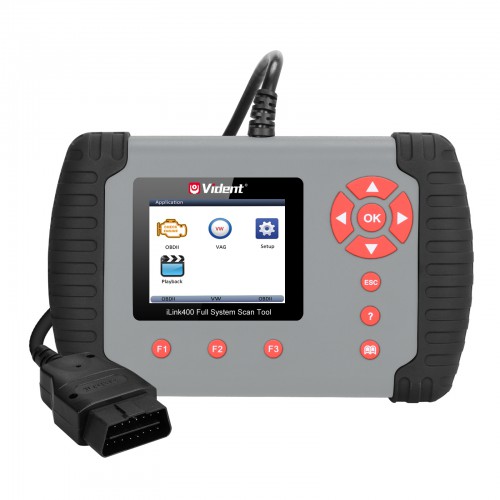 VIDENT iLink400 Full System Scan tool Support ABS/SRS/EPB//DPF Regeneration/Oil Reset Update Online (Single Maker)