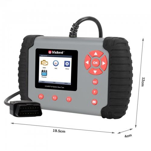 VIDENT iLink400 Full System Scan tool Support ABS/SRS/EPB//DPF Regeneration/Oil Reset Update Online (Single Maker)