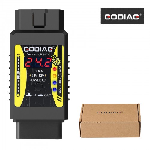 GODIAG GT106 24V-12V Heavy Duty Truck Adapter Works with X431 easydiag/ Golo/ M-DIAG/ IDIAG/ ThinkCar/ ICarScan/ Diagun/ GOLO/ DBScar II
