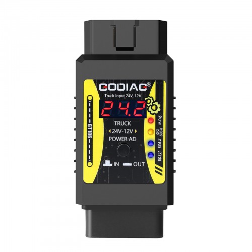 GODIAG GT106 24V-12V Heavy Duty Truck Adapter Works with X431 easydiag/ Golo/ M-DIAG/ IDIAG/ ThinkCar/ ICarScan/ Diagun/ GOLO/ DBScar II