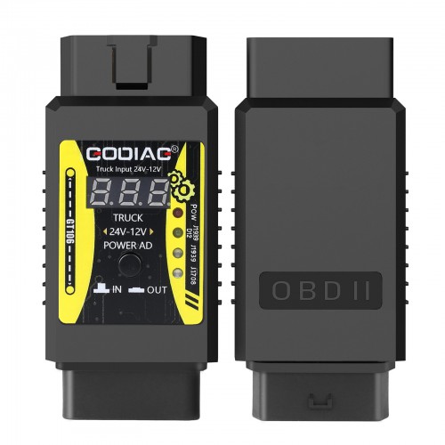 GODIAG GT106 24V-12V Heavy Duty Truck Adapter Works with X431 easydiag/ Golo/ M-DIAG/ IDIAG/ ThinkCar/ ICarScan/ Diagun/ GOLO/ DBScar II