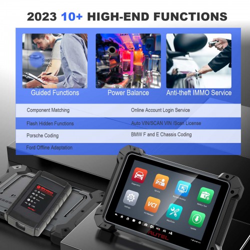 2023 Nuovo Autel MaxiCOM MK908 II Diagnostic Tablet Wi-Fi Printing ECU Coding IMMO Service Refresh Hidden Functions