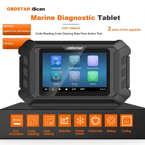 2024 OBDSTAR iScan YAMAHA Marine Diagnostic Tablet Code Reading Code Clearing Data Flow Action Test